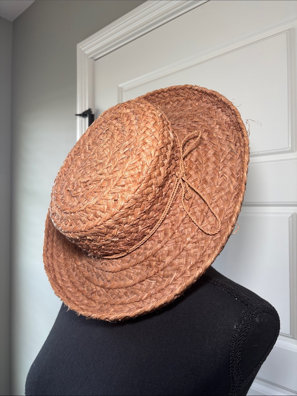 Helen Kaminski Braided Raffia Sun Hat-Natural Tan